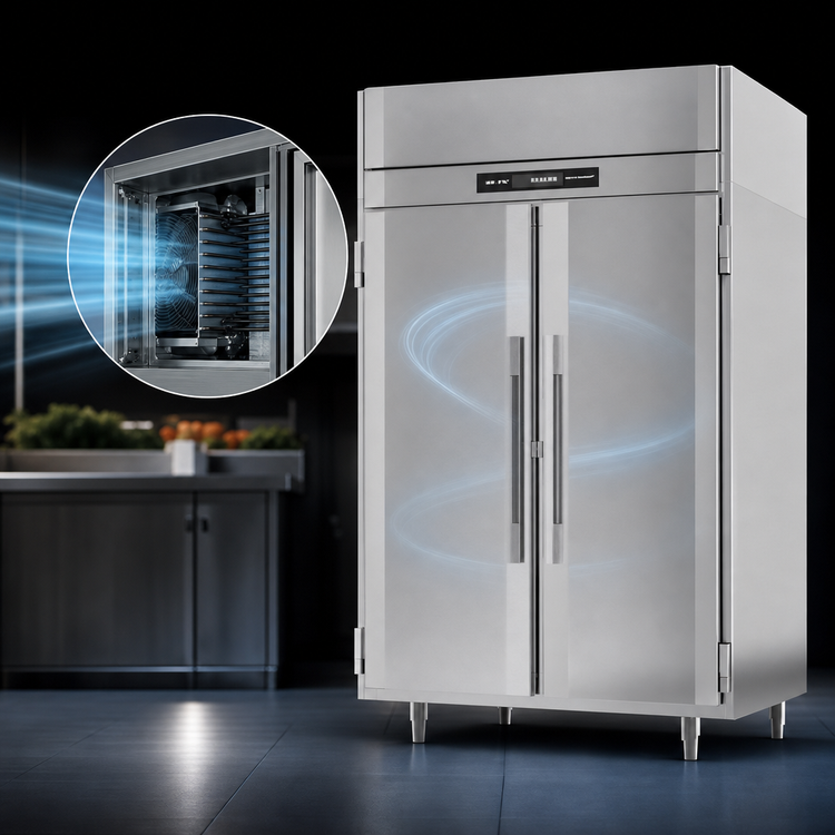 Product image #3 for Victory UltraSpec Two-Section Solid Door Reach-In Freezer, 44.57 Cu. Ft., Self-Contained