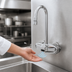 Thumbnail image #3 for T&S Brass ChekPoint Wall-Mount Touchless Electronic Faucet with 4-Inch Centers, Rigid Gooseneck Spout and Thermostatic Mixing Valve