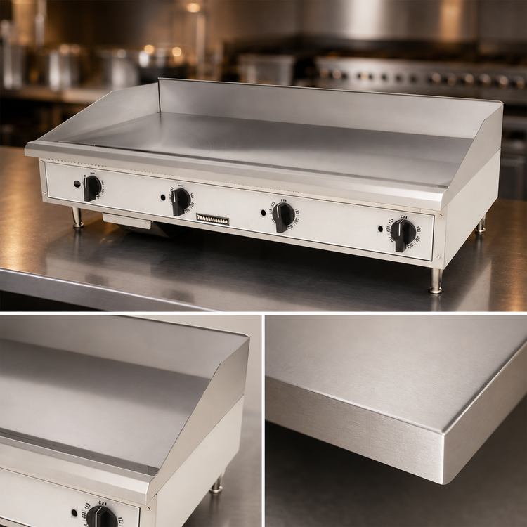Product image #3 for Toastmaster 48-Inch Countertop Natural Gas Manual Griddle with 3/4-Inch Polished Steel Plate