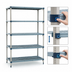 Thumbnail image #3 for MetroMax Q 5-Shelf Open-Grid Polymer Starter Shelving Unit, 36