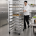 Thumbnail image #3 for Panco Mobile Full-Height Tray Utility Rack for 18 x 26 Trays, Open-Side, 24 Capacity