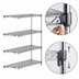 Thumbnail image #3 for Metro Super Adjustable Super Erecta Chrome Plated Wire Add-On Shelving Unit, 60 Inches Wide x 18 Inches Deep x 63 Inches High, 4 Shelves