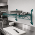 Thumbnail image #3 for Quantum Single-Shelf Wall-Mount Cantilever Wire Shelving Unit, 48 x 21 Inches, Green Epoxy Finish