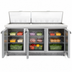 Thumbnail image #3 for Continental Refrigerator Mighty Top SW72N30M-FB 72-Inch Three-Section Front Breather Sandwich Unit