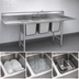 Thumbnail image #3 for Eagle Group 314 Series Three-Compartment Sink with Right Drainboard, 80-3/4 Inch Wide, 304 Stainless Steel