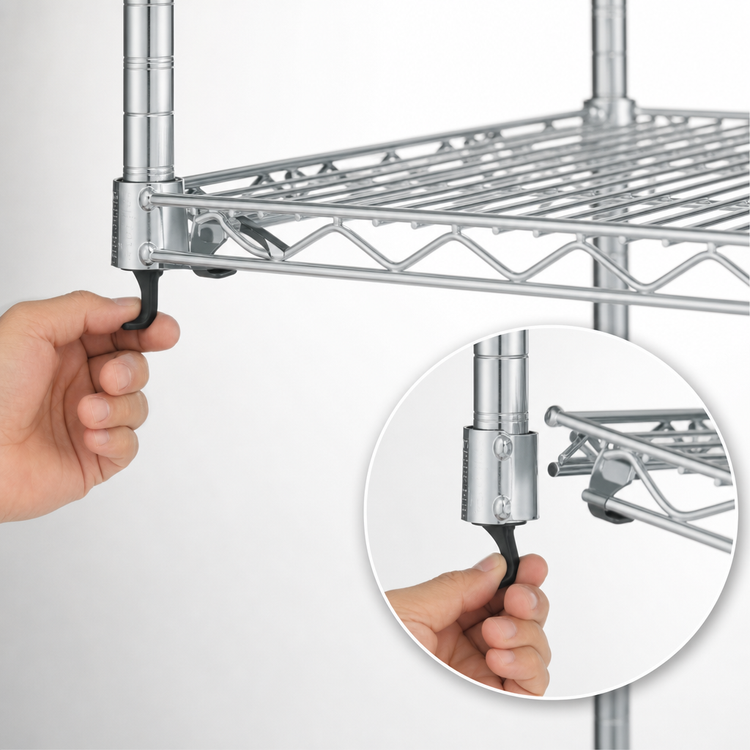 Product image #3 for Metro Super Adjustable Super Erecta Wire Shelf, 42W x 18D, Stainless Steel Finish