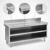 Thumbnail image #3 for La Rosa Open Shelf Base Utility Stand, 72 Inch L x 28 Inch D, 304 Stainless Steel