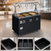 Thumbnail image #3 for Vollrath 2-Series Affordable Portable Deluxe 3-Well Mobile Hot Food Station with Breath Guard