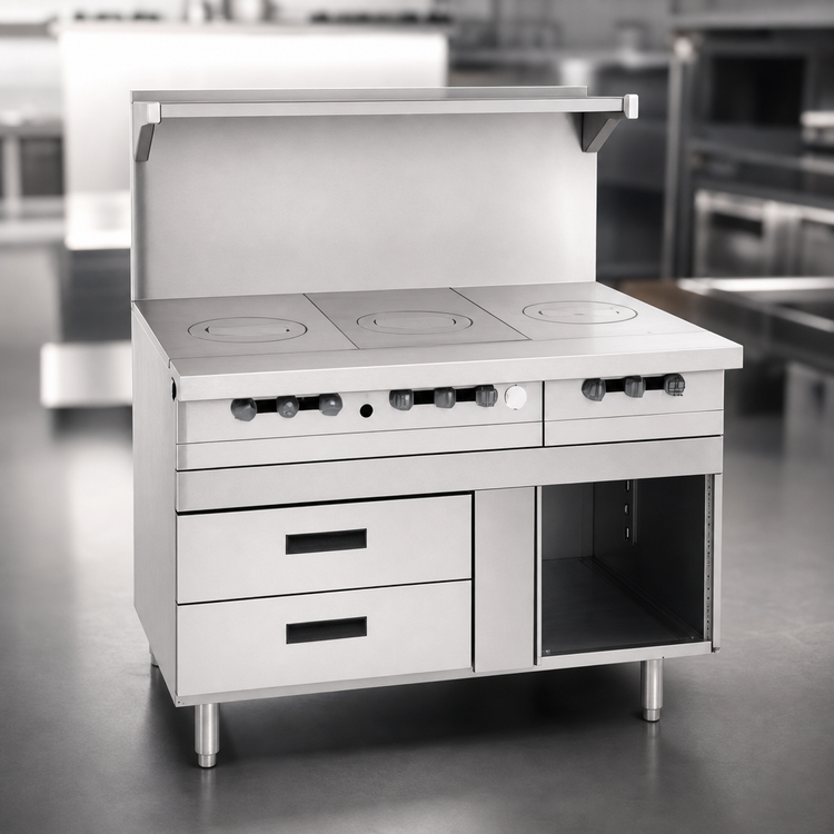 Product image #3 for Garland Arctic Fire 68-Inch Two-Section Refrigerator Base with 4 Drawers, Remote Refrigeration