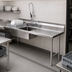Thumbnail image #3 for Eagle Group Straight Soiled Dishtable with 8-Inch Backsplash and Pre-Rinse Sink, 96 x 30 Inches