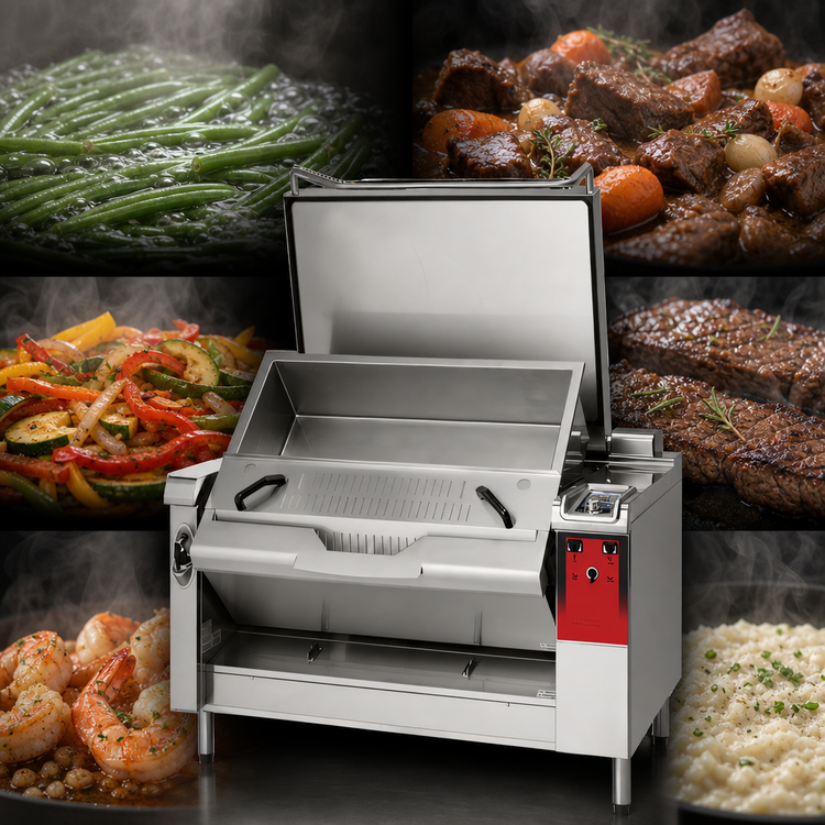 Product image #4 for Vulcan PreciPan VPP40E-480 40-Gallon Electric Tilting Braising Pan