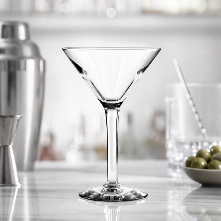 Product image #3 for Ashbury 6 oz. Clear Glass Martini Glass with Pulled Stem and Footed Base