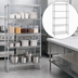 Thumbnail image #3 for Quantum 24 Inch x 18 Inch x 63 Inch Chrome Plated Wire Shelving Starter Kit with 5 Shelves