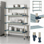 Thumbnail image #3 for Metro MetroMax 4 X546G4 4-Shelf Blue All-Polymer Starter Shelving Unit, 42"W x 24"D x 63"H