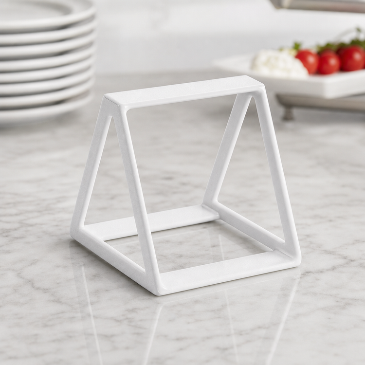 Product image #4 for American Metalcraft 5-Inch White Rubberized Display Wedge
