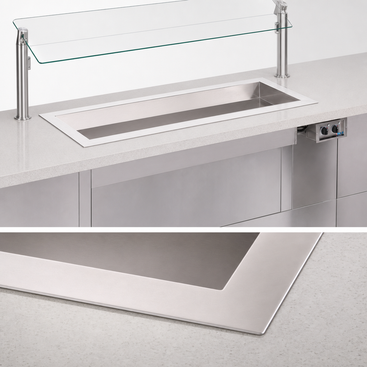 Product image #3 for Alto-Shaam Halo Heat Drop-In Electric Hot Food Well Unit, Large Flange, 5 Full-Size Pan Capacity