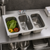 Thumbnail image #3 for Eagle Group Three-Compartment Self-Rimming Drop-In Sink with 10 x 14 x 9.5 Inch Bowls, Faucet, and Basket Drains