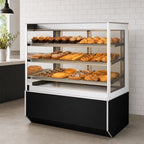 Thumbnail image #3 for Federal Industries Italian Glass Series ITDSS4826F-B18 48-Inch Floor-Standing Open-Front Non-Refrigerated Pastry Display Case, 2 Glass Shelves