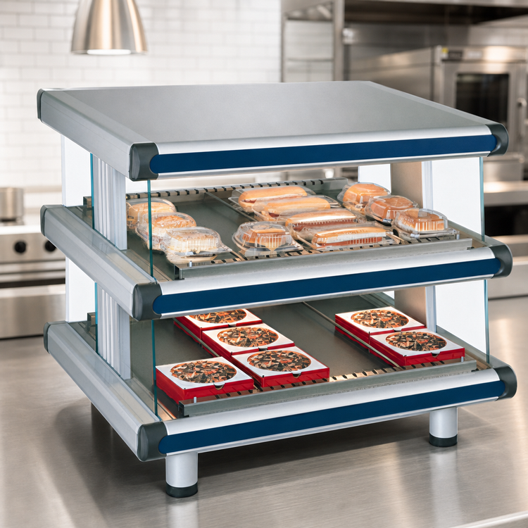 Product image #3 for Hatco Glo-Ray Designer Slant Dual Shelf Countertop Merchandising Display Warmer, 36-Inch, 2.44 kW, NEMA L14-20P
