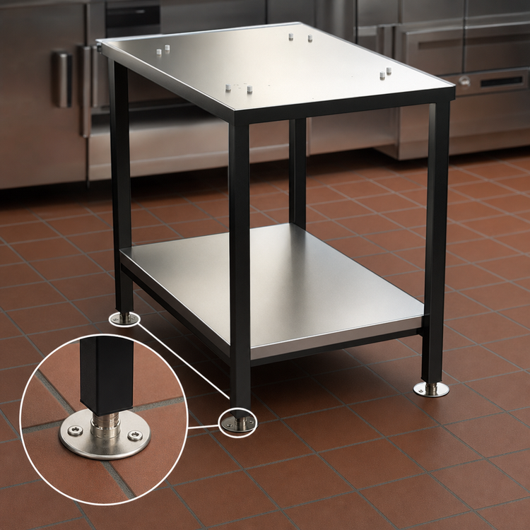 Product image #2 for Alto-Shaam CTX Stainless Steel Equipment Stand with Seismic Feet and Lower Shelf
