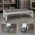Thumbnail image #3 for Fermostock 59-Inch x 22-Inch x 12-Inch Aluminum Dunnage Rack with Adjustable Composite Feet