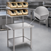 Thumbnail image #3 for Dinex 30 Inch x 24 Inch Mini Starter 14 Gauge Stainless Steel Workstation Table with Overshelves and Undershelf