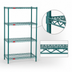Thumbnail image #3 for Eagle Group Valu-Gard 4-Tier Stationary Starter Wire Shelving Unit, 24W x 21D x 74H, Green Epoxy