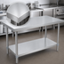 Thumbnail image #3 for BK Resources 72-Inch x 18-Inch Stainless Steel Work Table with Adjustable Undershelf
