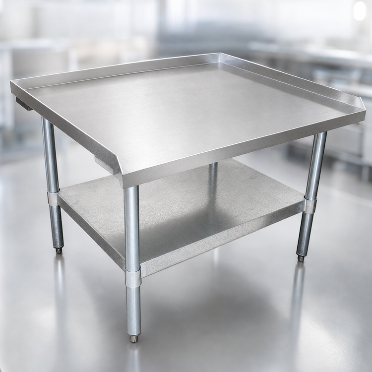 Product image #3 for BK Resources Economy Equipment Stand, 72-Inch x 30-Inch, Stainless Steel Top, Galvanized Base