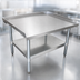 Thumbnail image #3 for BK Resources Economy Equipment Stand, 72-Inch x 30-Inch, Stainless Steel Top, Galvanized Base