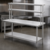 Thumbnail image #3 for Eagle Budget Series Spec-Master B Series 72-Inch x 30-Inch Stainless Steel Work Table with Flex-Master Overshelf Kit