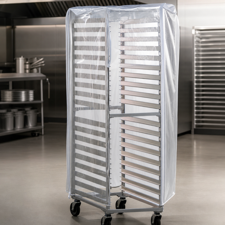 Product image #3 for Full-Height Heavy-Duty Vinyl Rack Cover, End Loading, Two Zippers, 12 Mil