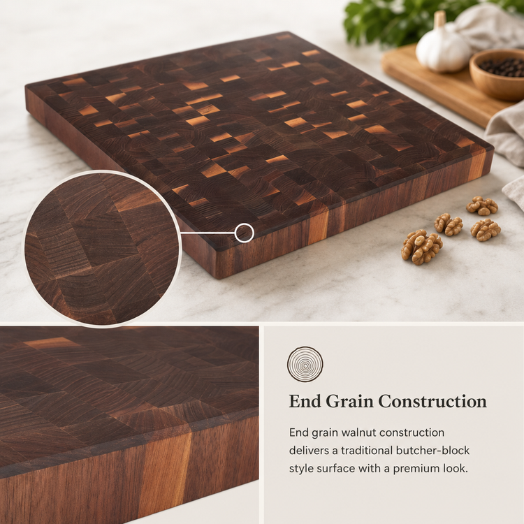Product image #3 for Boos Block End Grain American Black Walnut Island Countertop, 36 x 27 x 2-1/4 Inches