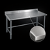 Thumbnail image #3 for Eagle Group Spec-Master Marine Series Stainless Steel Work Table with 4-1/2 Inch Backsplash, 72 x 36