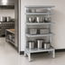 Thumbnail image #3 for Channel Manufacturing 4-Inch E-Channel Cantilever Shelving, 48W x 20D x 72H, Aluminum, 1,000 lb. Capacity