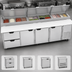 Thumbnail image #3 for Beverage-Air Four-Section Pizza Top Refrigerated Counter with Drawers and Doors, 119-Inch Wide