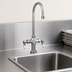 Thumbnail image #4 for UltraRinse Single-Hole Deck-Mount Stainless Steel Mixing Faucet with 5 3/4-Inch Gooseneck Spout