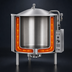 Thumbnail image #3 for Legion Low-Rim 30-Gallon Full-Jacketed Self-Contained Gas Kettle