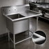 Thumbnail image #3 for John Boos Pro-Bowl 1-Compartment Sink with Right Drainboard and 10-Inch Backsplash