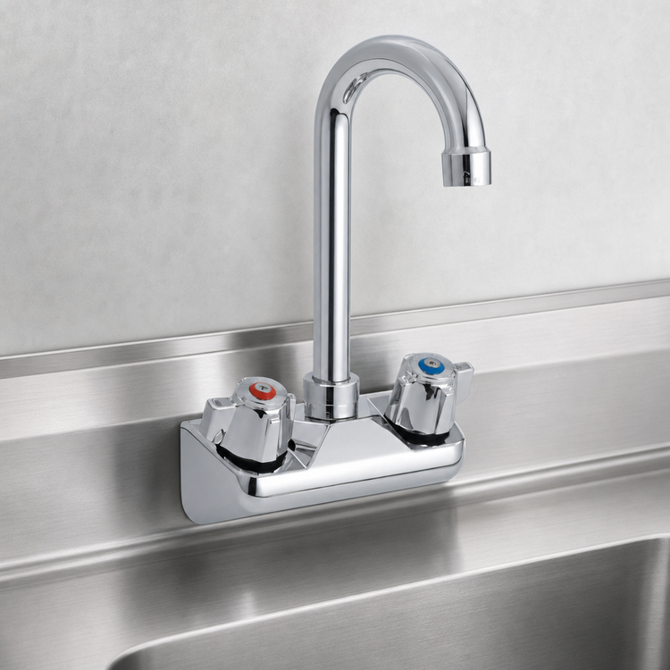 Product image #3 for Vollrath 2613 Splash-Mounted Gooseneck Faucet for 141-0 Style Sinks