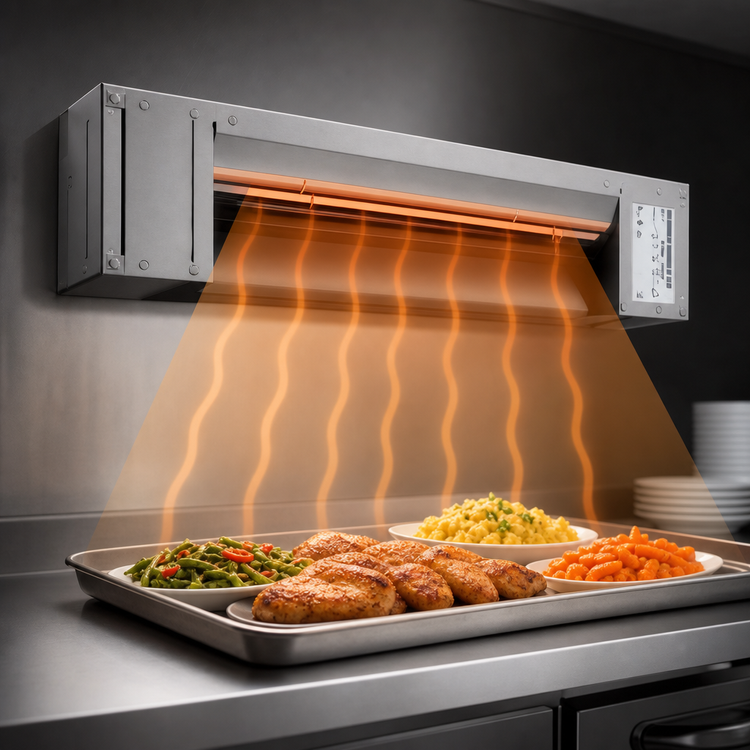 Product image #3 for Hatco Glo-Ray® 48-Inch Unlighted Infrared Strip Heater, Stainless Steel, 800W