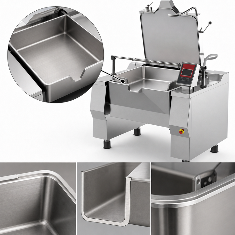 Product image #3 for Betterpan UDBRG048ACV1 48 Gallon Gas Pressure Tilting Skillet Braising Pan