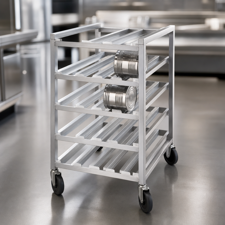 Product image #3 for Channel Manufacturing Half-Size Stationary Aluminum Can Rack, No Top, 54 #10 Can Capacity