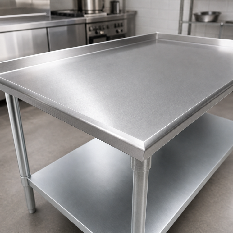 Product image #3 for BK Resources Stainless Steel Equipment Stand with Galvanized Undershelf, 73 x 30 x 26 Inches