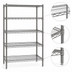 Thumbnail image #3 for Eagle Group Valu-Master 5-Tier Stationary Wire Starter Shelving Unit, 60W x 24D x 74H, Pewter Gray Epoxy