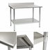 Thumbnail image #3 for BlendPort® Deluxe Series 72 x 24 Inch 16 Gauge 300 Series Stainless Steel Work Table with Backsplash and Adjustable Undershelf