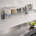 Thumbnail image #3 for Quantum Wall-Mount Cantilever Single Wire Shelf, 48 x 18 Inch, Chrome Plated