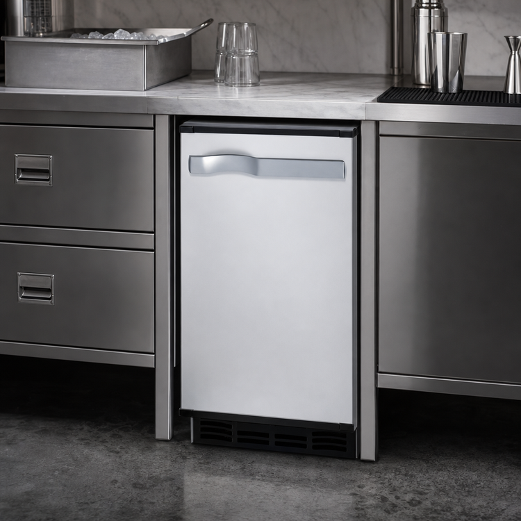 Product image #4 for Manitowoc Undercounter Air-Cooled Cube Ice Machine with 25 lb Storage Bin