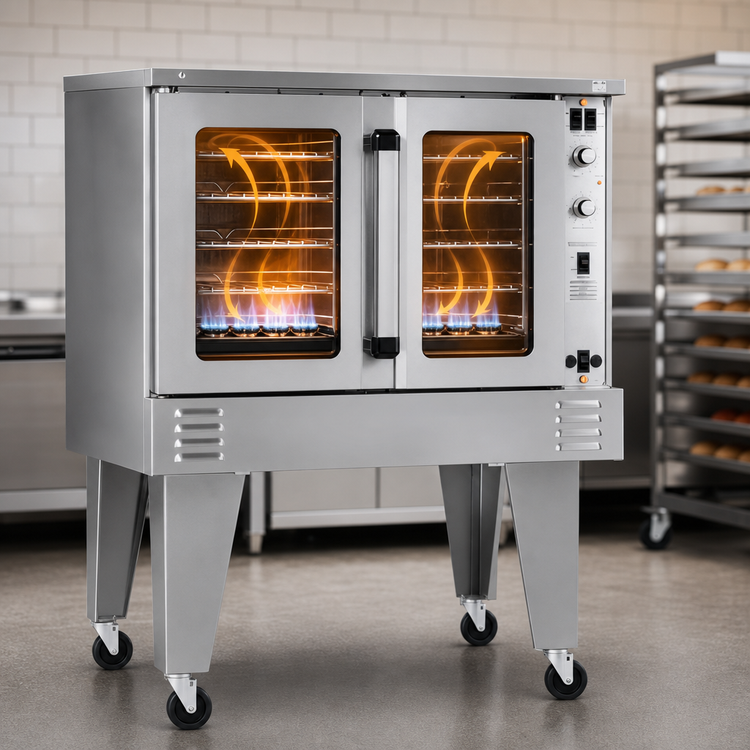 Product image #3 for Southbend Platinum Single Deck Bakery-Depth Gas Convection Oven, 70,000 BTU, Standard Controls, Dependent Doors