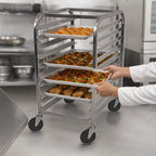 Thumbnail image #3 for Advance Tabco PR10-3W Mobile Front-Load Aluminum Sheet Pan Rack, 10 Full-Size/20 Half-Size, 3-Inch Centers
